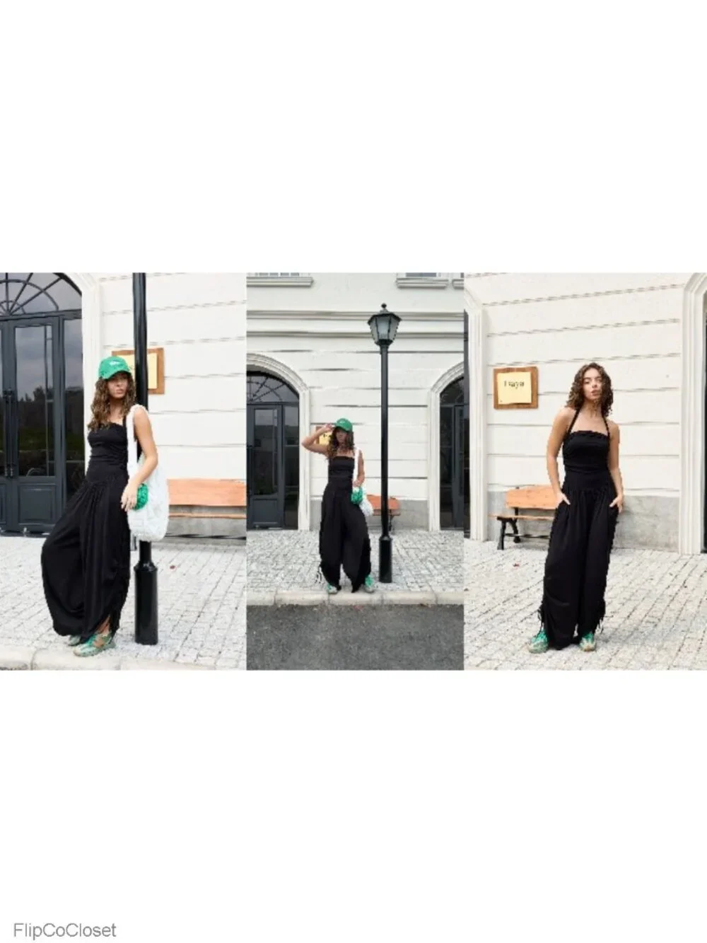 Womens Halter Jumpsuit Sleeveless Wide Leg Side-Cinch Ruched Barrel Pant Romper